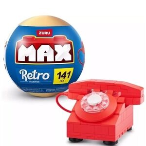 New ZURU MAX RETRO 141 pcs building block Bricks Set‎ Corded Phone red TELEPHONE